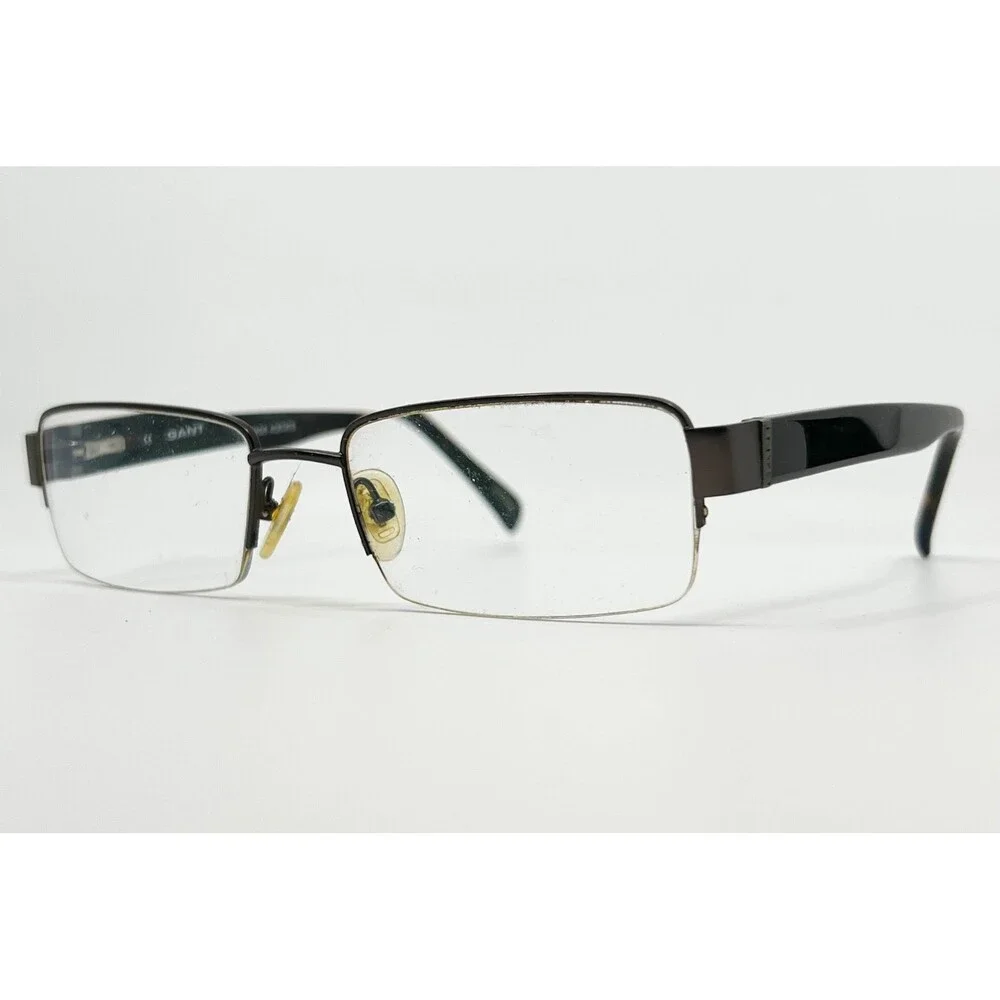 Gant Eyeglasses Mens Brown Semi Rimless GA 503A-3 56-19-145